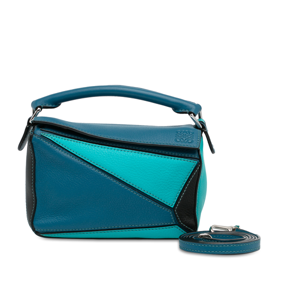 Pre-Loved LOEWE Mini Tricolor Calfskin Puzzle Satchel - Picture 12 of 12